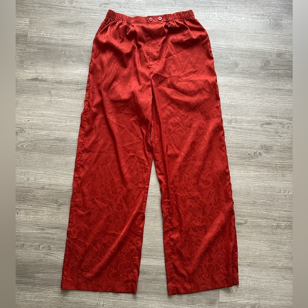 Savage X Fenty Red Wide Leg Pants